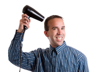 Image showing Blowdryer Man