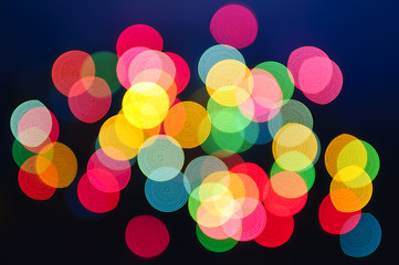 Image showing Blurred Christmas lights
