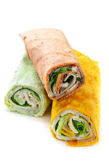 Image showing Wrap sandwiches