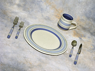 Image showing Dinner Ware Still Life