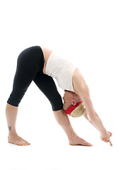 Image showing standing separate head to knee yoga pose