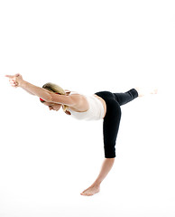 Image showing balancing stick yoga pose