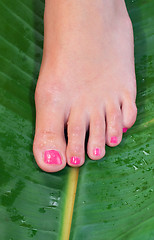 Image showing woman foot in beauty treatment