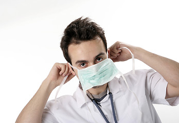 Image showing Doctor with stethoscope