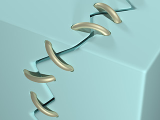 Image showing Conceptual image of repairing of broken thing (cube)