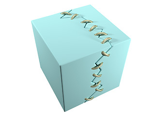 Image showing Conceptual image of repairing of broken thing (cube)