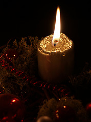 Image showing Flame of Christmas candle