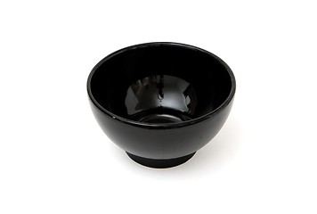 Image showing Black porcelain bowl isolated