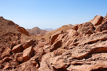 Image showing Rocky desert landscape near Eilat in Israel