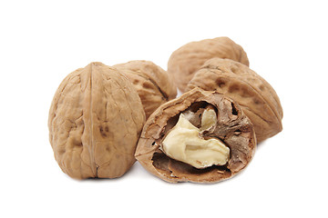 Image showing Isolated walnuts