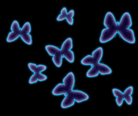 Image showing Glowing Butterflies