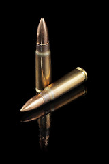 Image showing Rifle cartridges