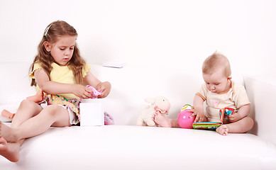 Image showing Adorable kids playing