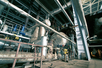 Image showing water boilers at power plant        