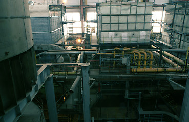 Image showing water boilers at power plant        