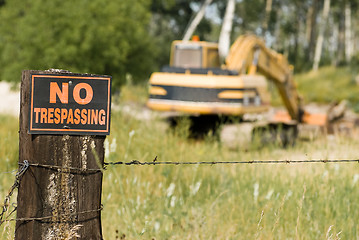 Image showing No Trespassing