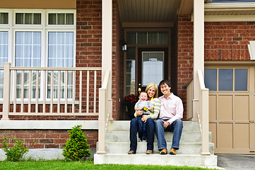 Image showing Happy family at home