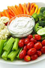 Image showing Vegetables and dip