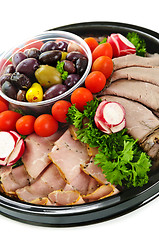 Image showing Cold cut platter