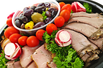 Image showing Cold cut platter