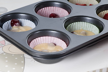 Image showing Prepering cup-cakes