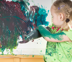 Image showing A little girl in studio