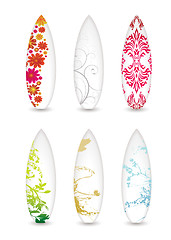 Image showing surfboard collection