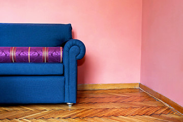 Image showing Blue sofa horizontal