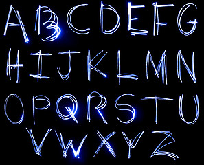 Image showing Neon Alphabet set