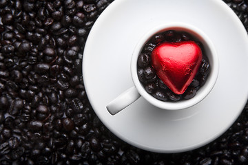 Image showing Coffee Cup Heart