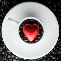 Image showing Coffee Cup Heart
