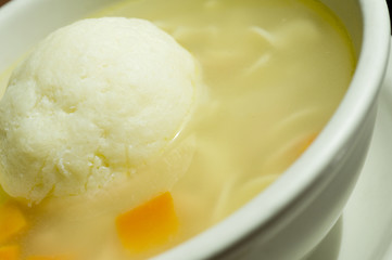 Image showing bowl matzoh ball soup