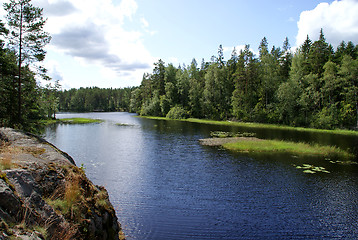 Image showing Clear Forest Lake in Finland