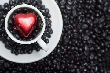 Image showing Coffee Cup Heart