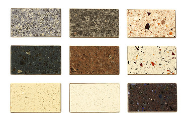 Image showing Countertop samples over white
