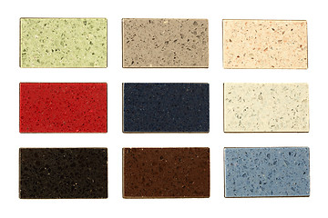 Image showing Countertop samples over white