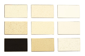 Image showing Granite samples for kitchen countertops