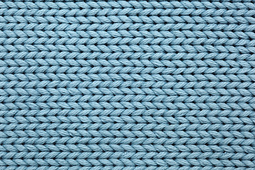 Image showing Blue knitted textured background