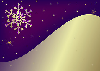 Image showing Abstract  lilas background with snowflake