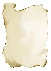 Image showing burnt paper on white