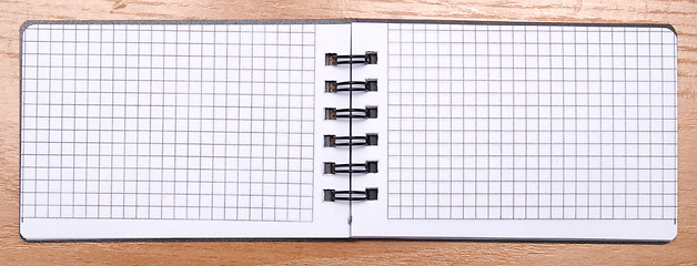 Image showing open spiral notebook