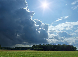 Image showing rainy sky