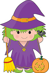 Image showing Witch Kid Isolated