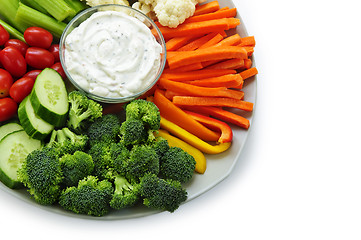 Image showing Vegetables and dip