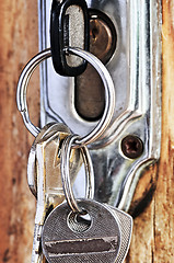 Image showing Keys in lock