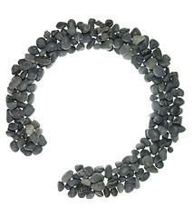 Image showing Circular pebbles frame