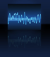 Image showing electronic sine sound wave