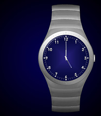 Image showing five oclock wristwatch