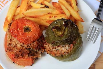 Image showing stuffed veg from above