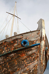 Image showing Abandoned wooden ship